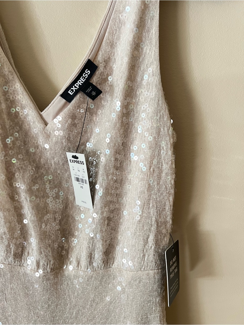 NWT Express Sequin V-Neck Dress
